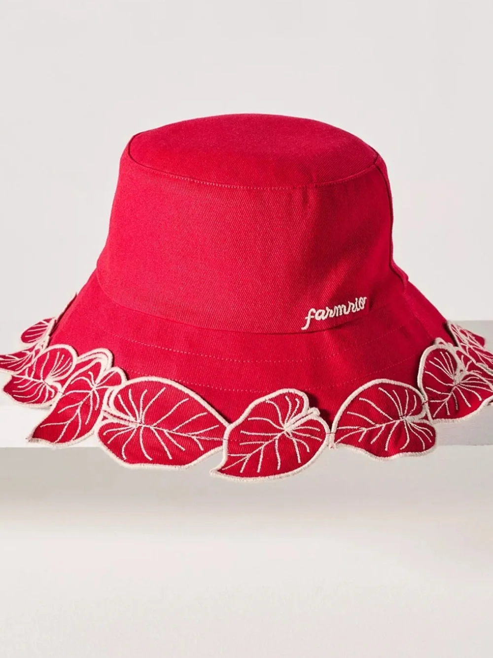 NWT retail $98 size ALL #Anthropologie,#FarmRio. “Leaf Trim Bucket Hat”.